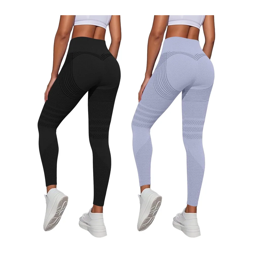 2026 Luveon Original 3D Anti-Cellulite Leggings, 3D — A-noir + Violet Clair