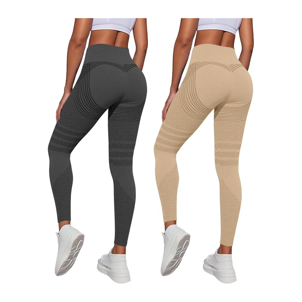 2026 Luveon Original 3D Anti-Cellulite Leggings, 3D Anti-Cellulite — A-gris Foncé + Beige