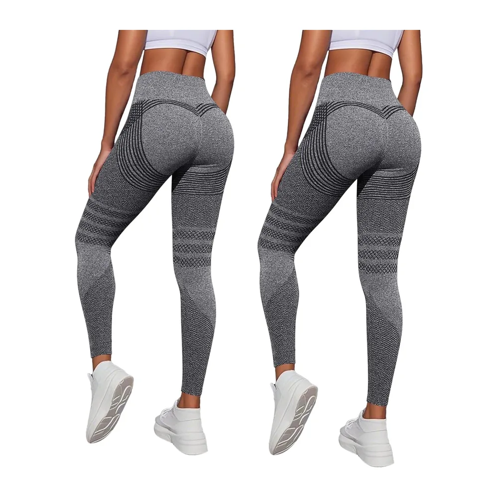 2026 Luveon Original 3D Anti-Cellulite Leggings, 3D Anti-Cellulite — A-2 Pièces Gris