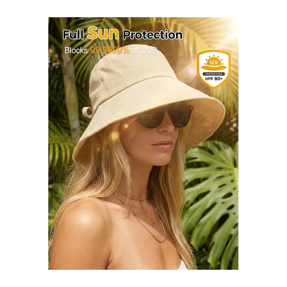 Anti UV Chapeau de Soleil avec Large Bord, Imperméable Séchage Rapide Respirante été