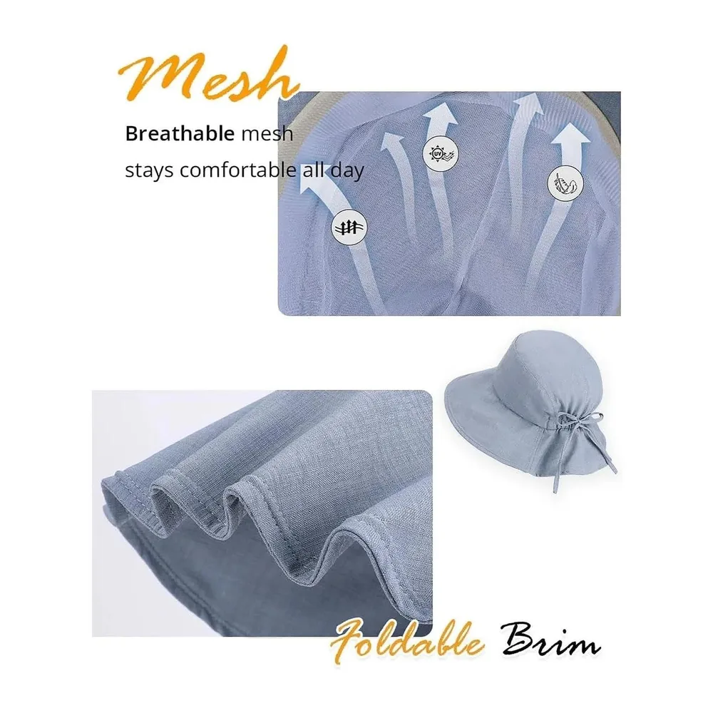Anti UV Chapeau de Soleil avec Large Bord, Imperméable Séchage Rapide Respirante été