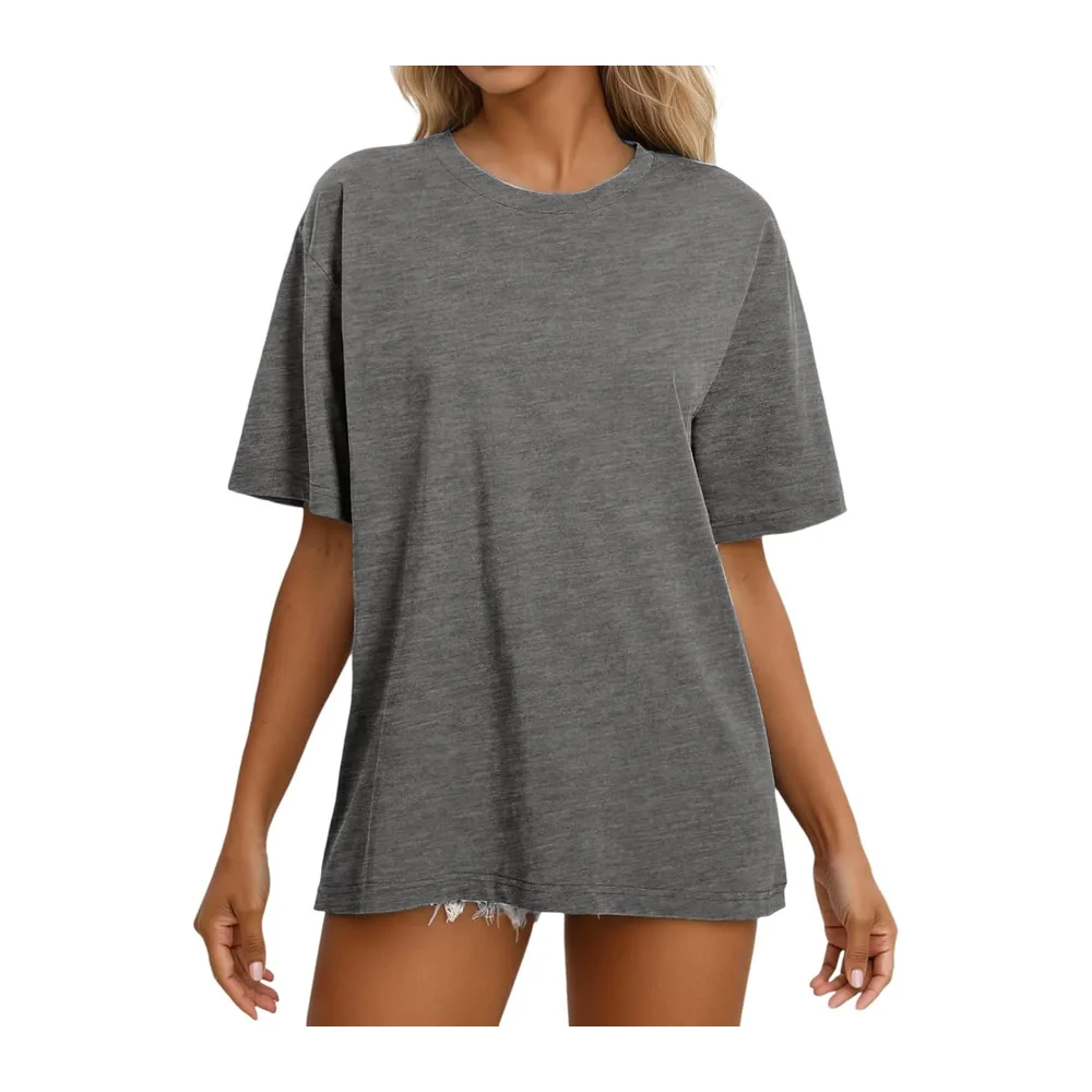T-Shirt Long Sleeve T-Shirt Short Sleeve Slim Lightweight Breathable Comfortable — Gris
