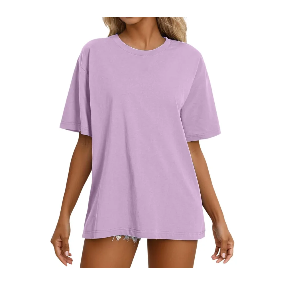 T-Shirt Long Sleeve T-Shirt Short Sleeve Slim Lightweight Breathable — Light Violet