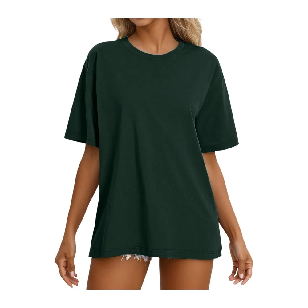 T-Shirt Long Sleeve T-Shirt Short Sleeve Slim Lightweight Breathable — Dark Vert