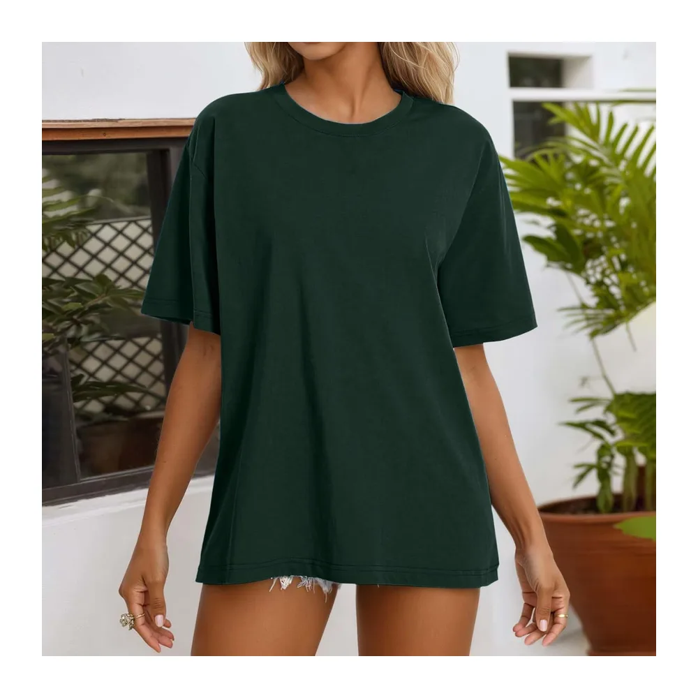 T-Shirt Long Sleeve T-Shirt Short Sleeve Slim Lightweight Breathable — Dark Vert