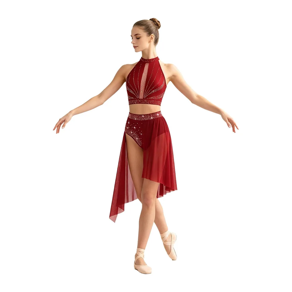 Robe Danse Lyrique pour Ballet Contemporaine Adulte Vêtements — Bourgogne