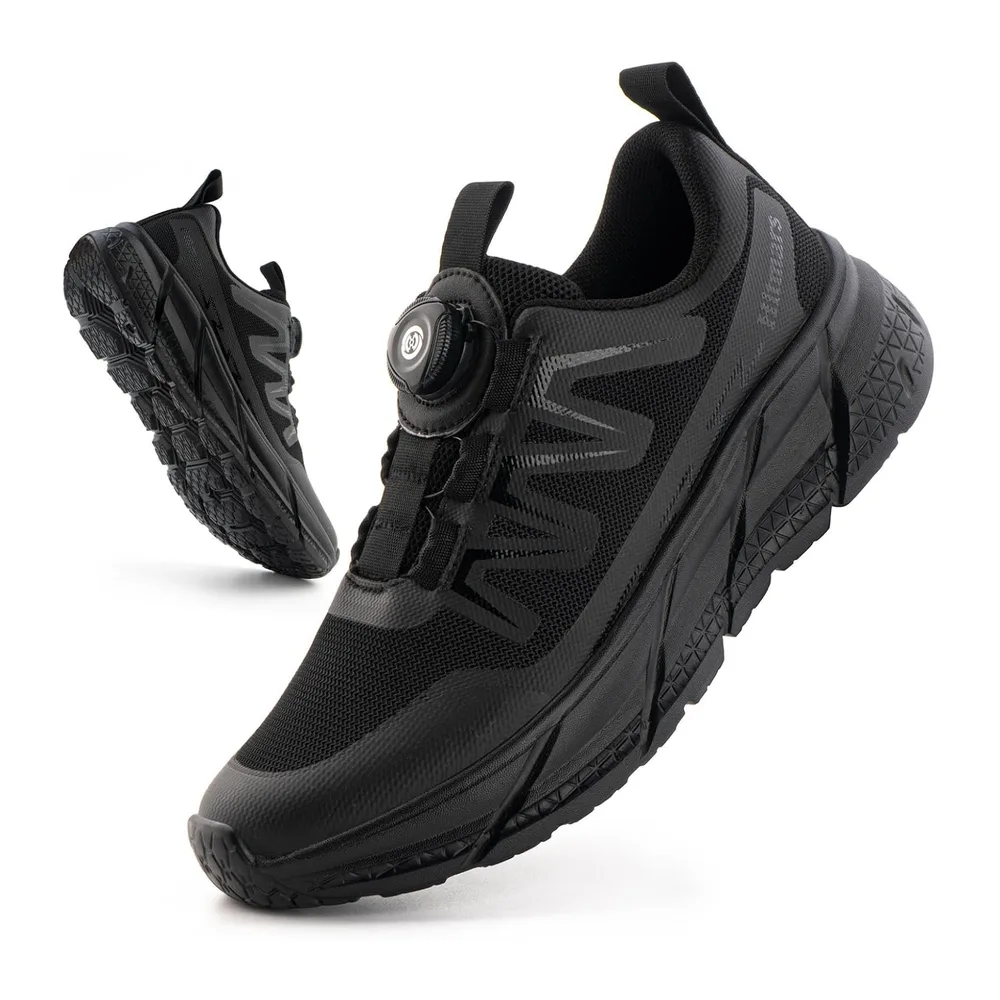 Shoes Basketball Running Sneakers Laces Self-Locking — N834 Noir