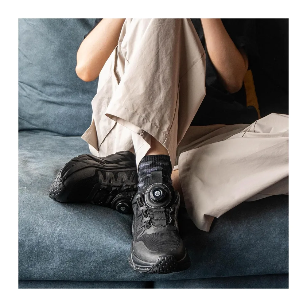 Shoes Basketball Running Sneakers Laces Self-Locking — N834 Noir