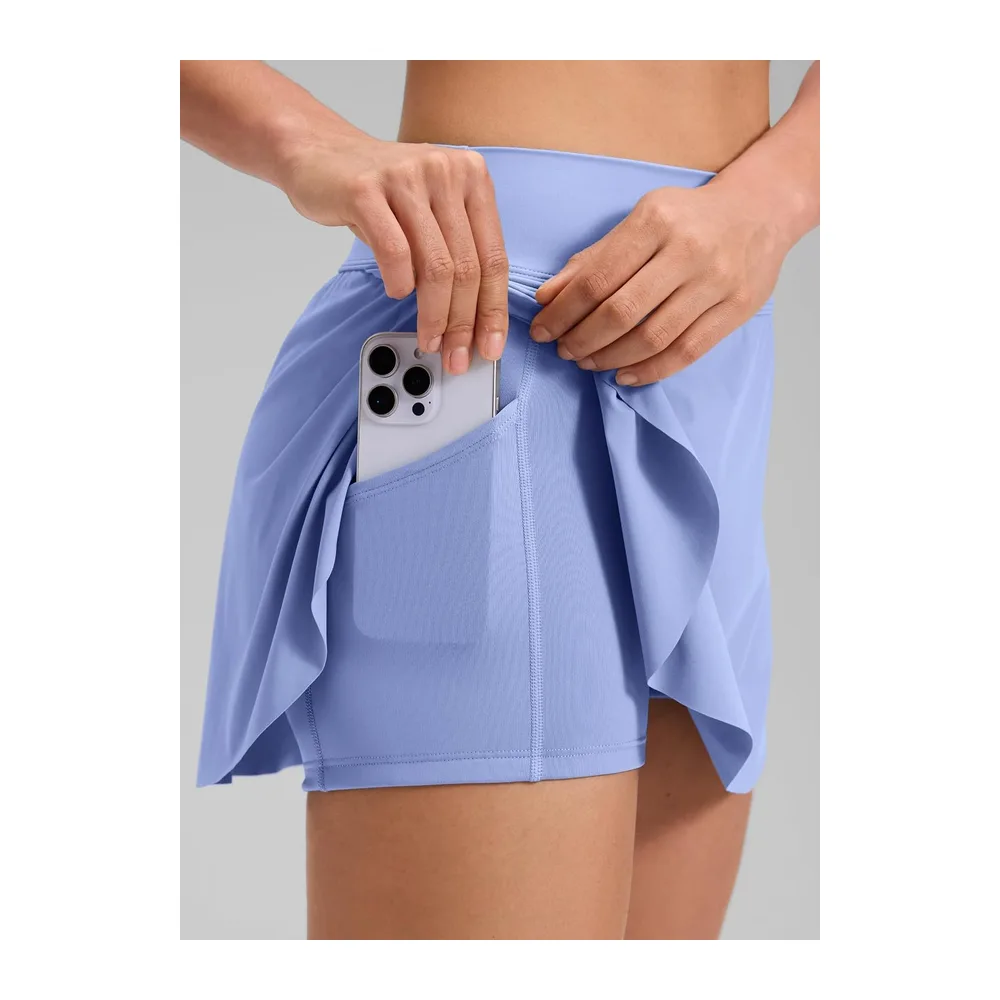 High Waist Side Slit Tennis Skirt — Pourpre Pervenche