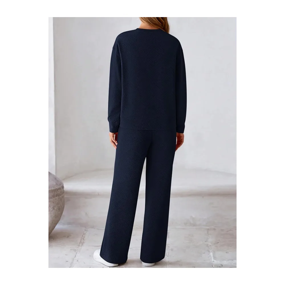 Ensemble Survêtement Jogging Décontracté Sportswear — Bleu Marine