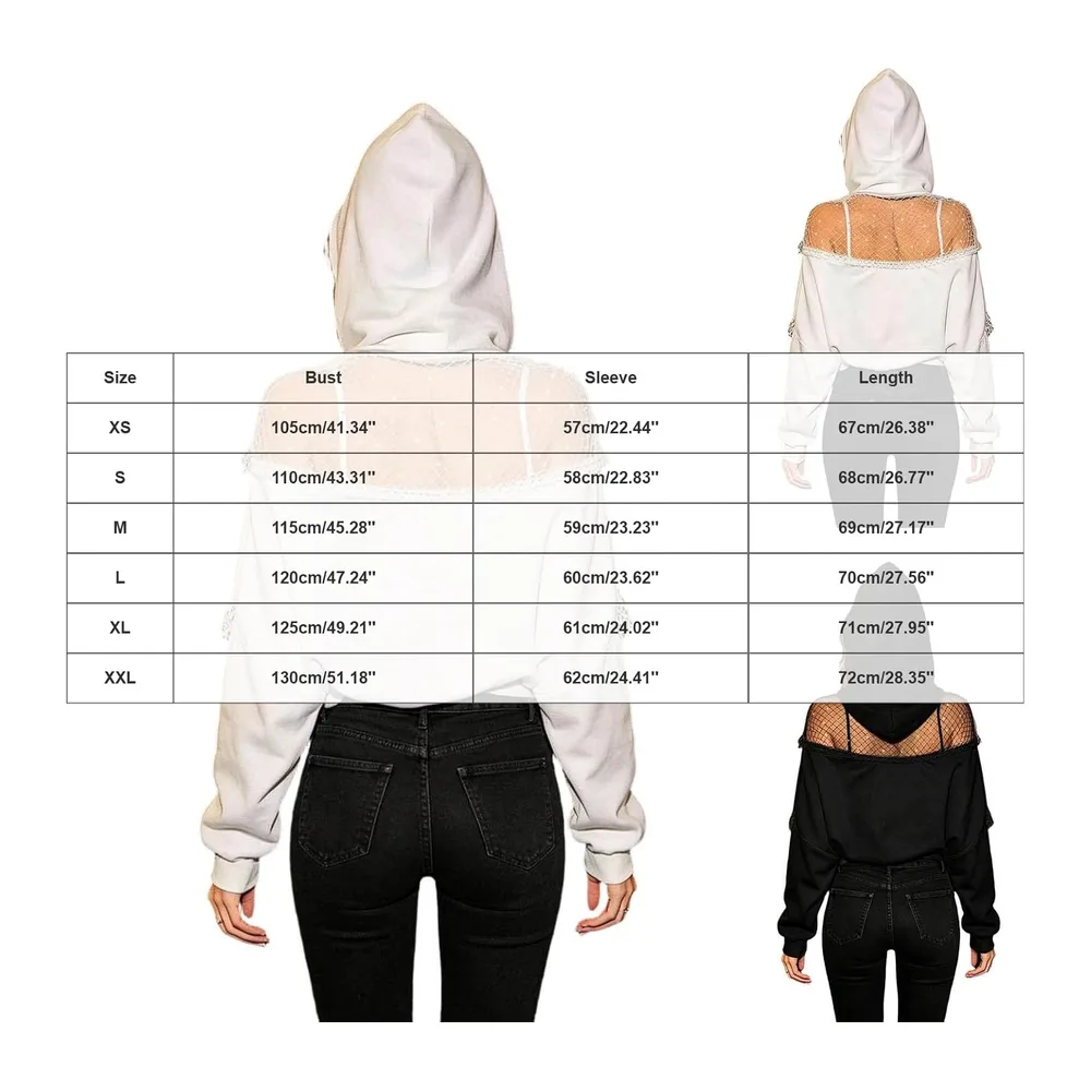 Sweat À Capuche Dos Ouvert avec Résille, Sweat Oversize Manches Longues À — Le Noir