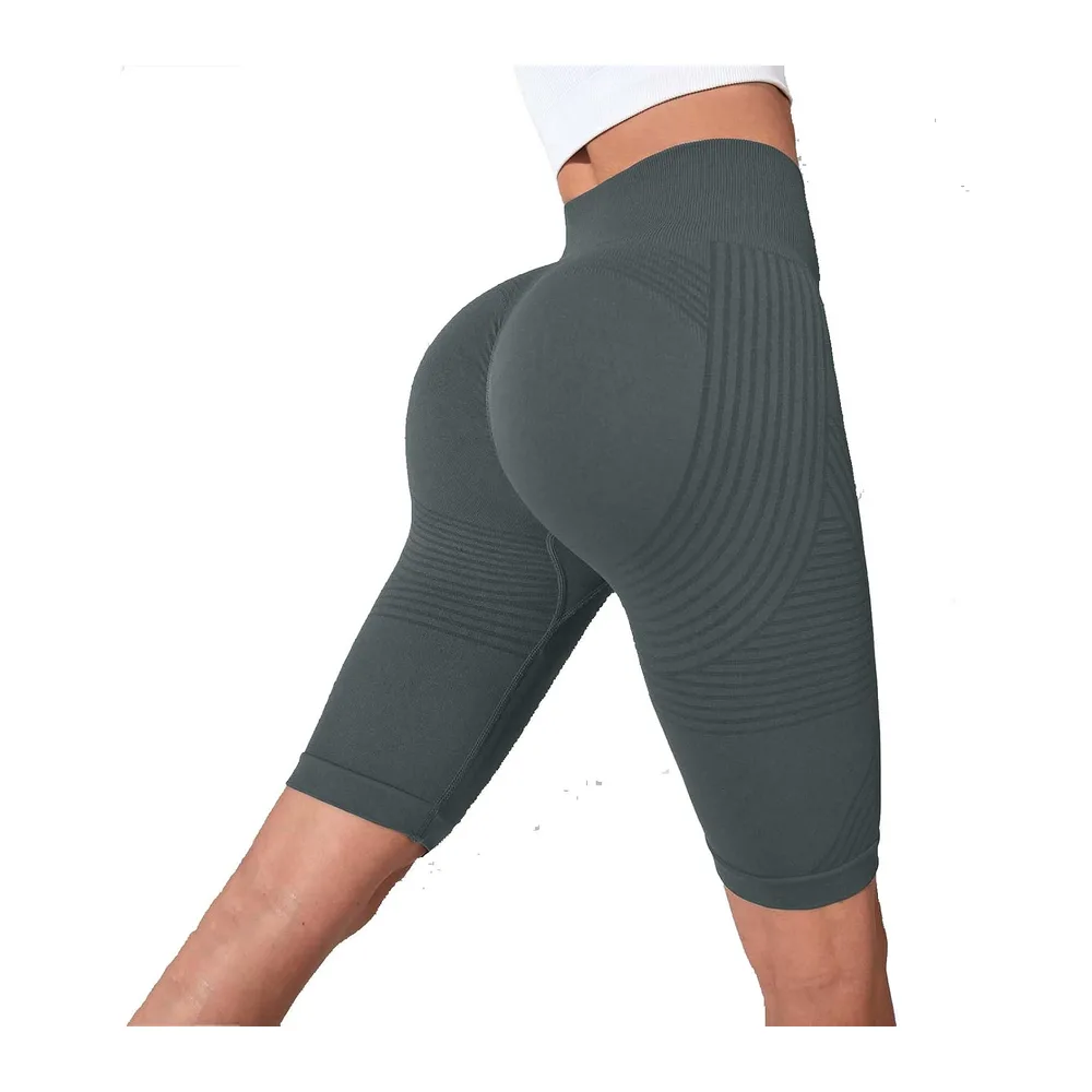 Cycling Shorts Leggings 3D Anti Cellulite Shorts, Sculpting Short Leggings — B-gris
