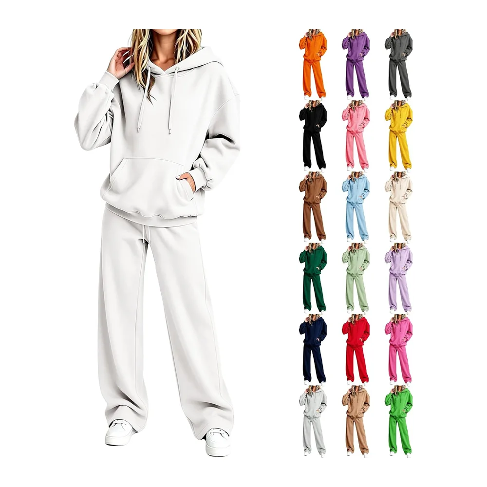 Survetement Ensemble Jogging Sweat Tenues — Blanc