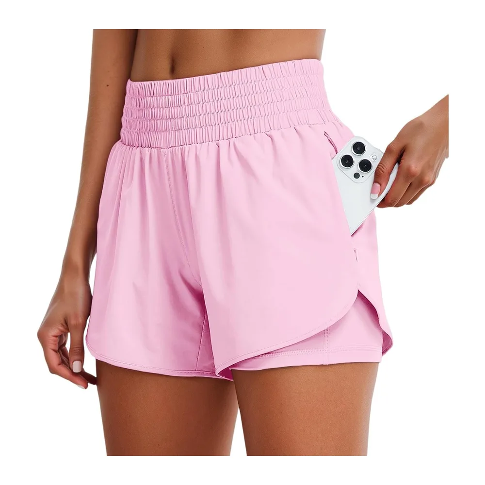 Jupe Short Sport Jupes Tennis Running 2 en 1 Taille Haute Chic Et Elegant — Rouge