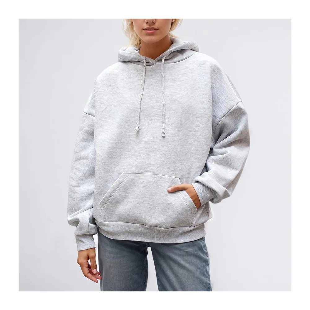 Pull Ange Sweat a Capuche avec Ailes d'ange en Strass et Poches Décontracté — F001 Gris