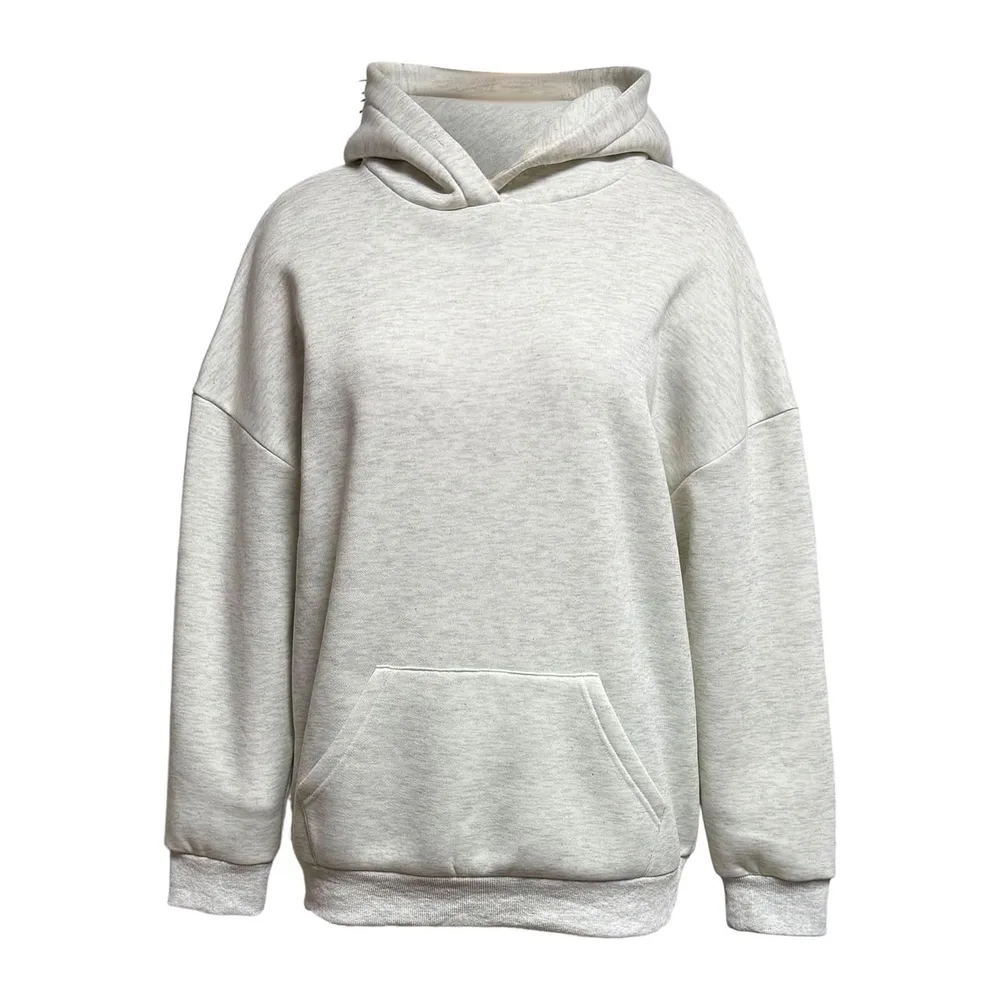 Pull Ange Sweat a Capuche avec Ailes d'ange en Strass et Poches Décontracté — F001 Gris