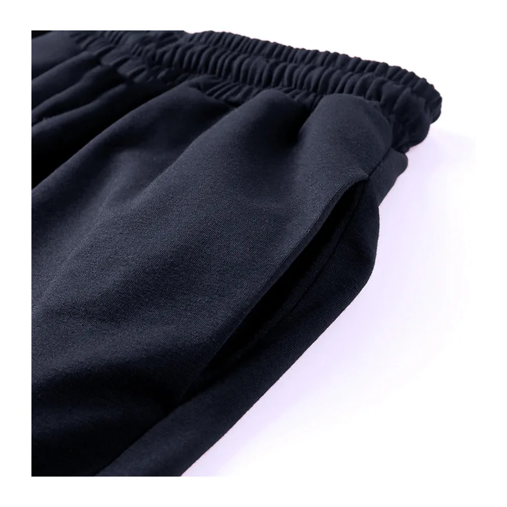 Pantalon Jogging Baggy Taille Haute Élastique Sport Détente — Gris Anthracite
