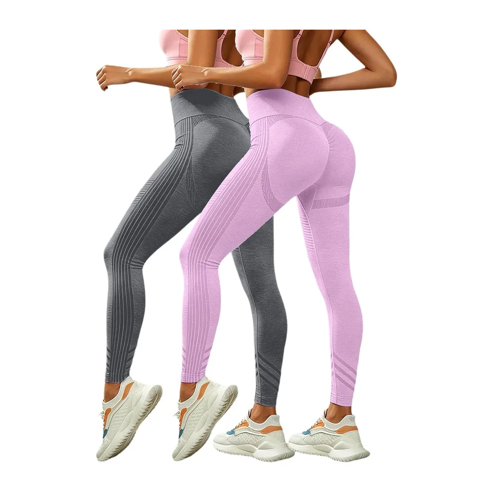 2026 Original 3D Anti-Cellulite Leggings, 3D Anti-Cellulite Leggings — Gris Foncé+rose
