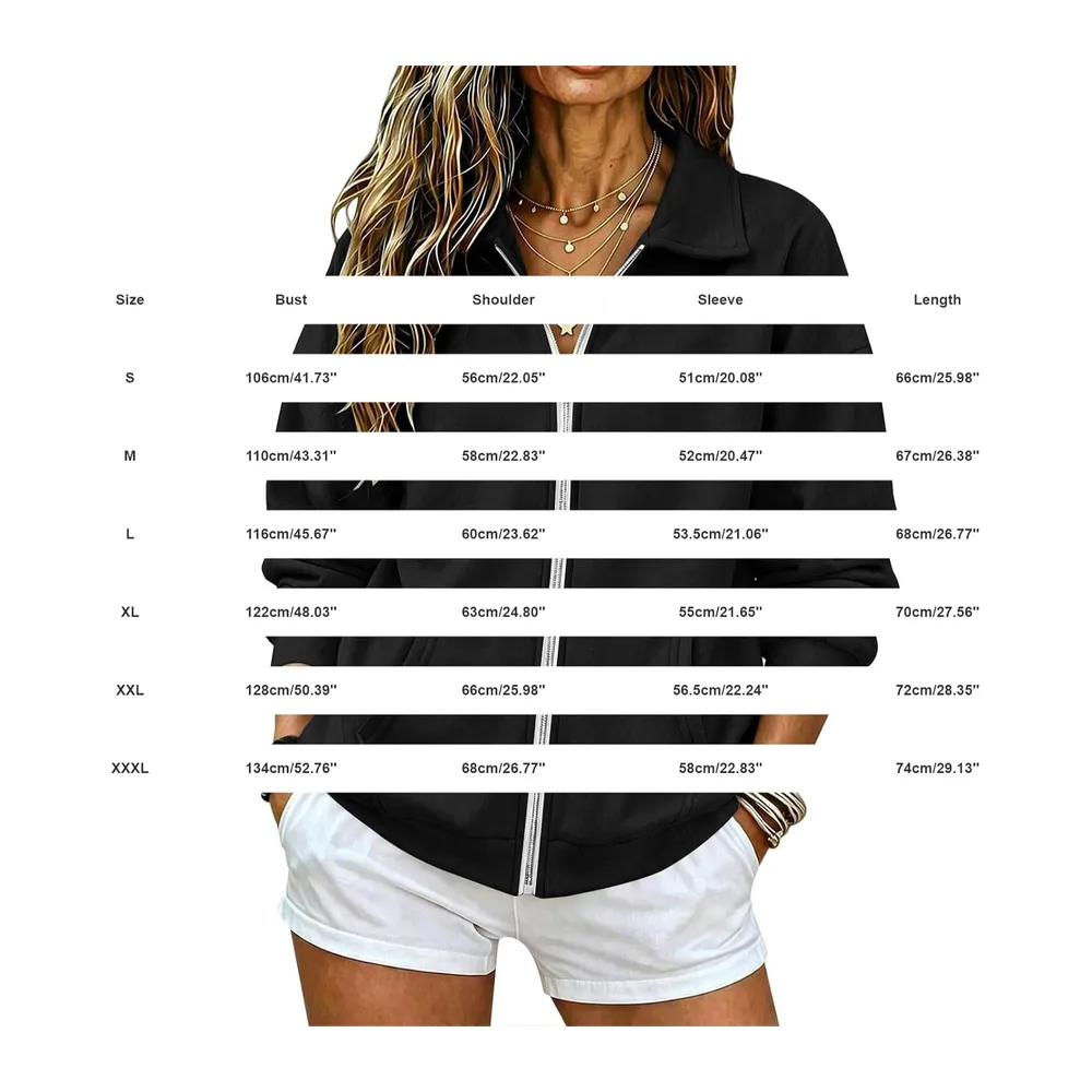 Zippé Automne Hiver Col Revers Sweatshirt à Manches Longues — Marine