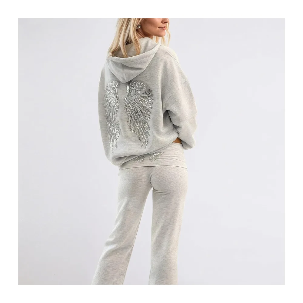 Survetement Ensemble Sweat Tenues Pull Ange — C001 Gris clair