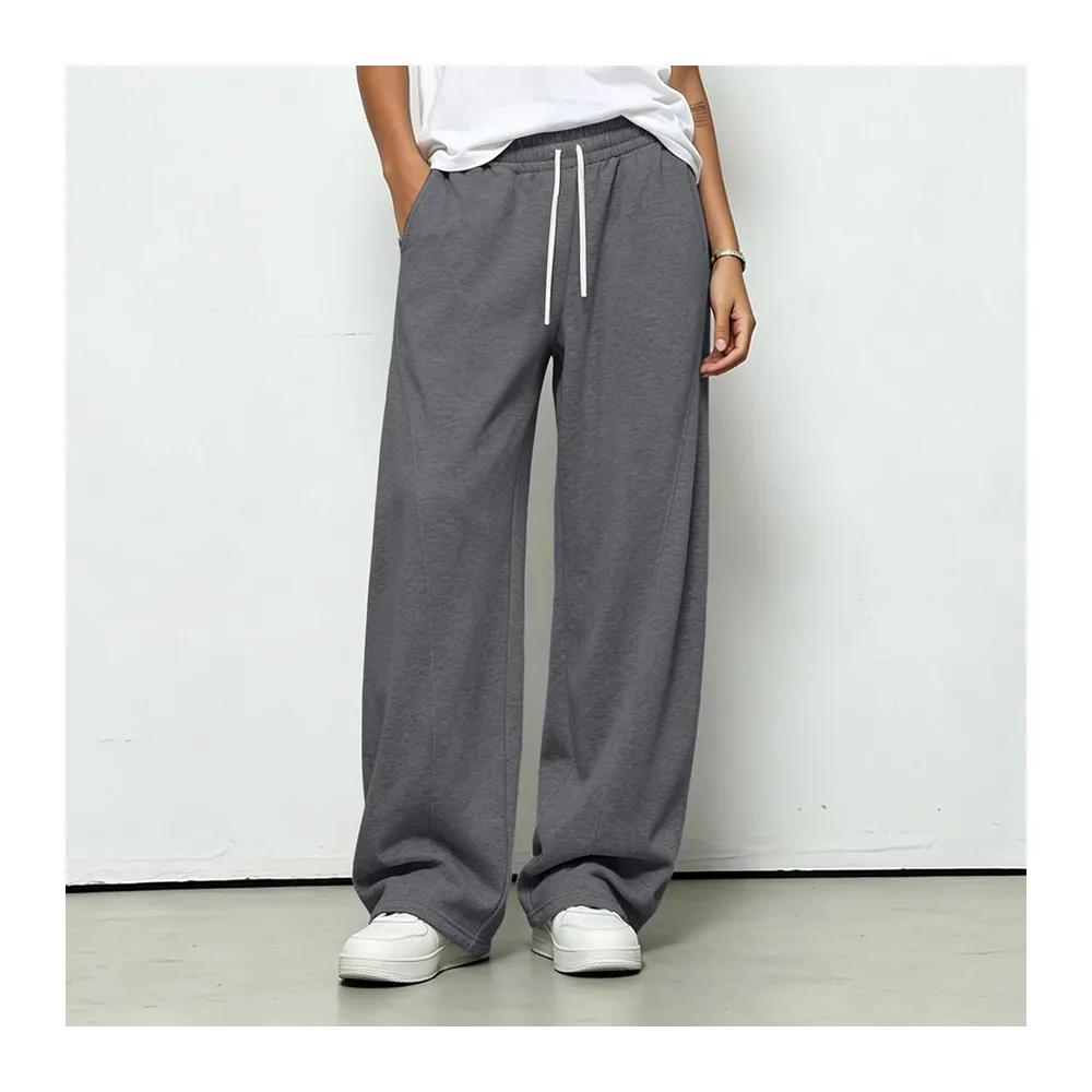 Pantalon Jogging Baggy Décontracté Taille Élastique Printemps Automne — 03# Gris Foncé