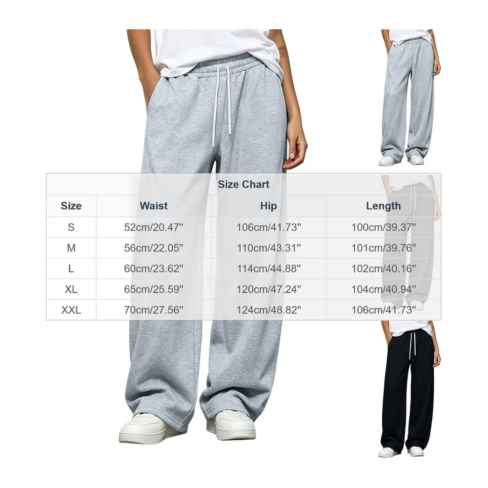 Pantalon Jogging Baggy Décontracté Taille Élastique Printemps Automne — 03# Gris Foncé