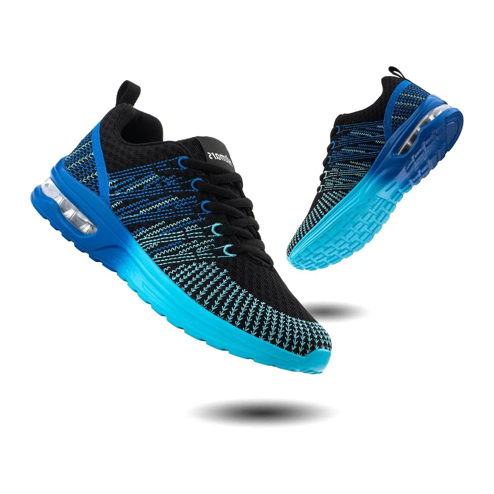 Basket Chaussures de Course Sneakers Chaussures de Running Respirant Basket de — N2 Bleu